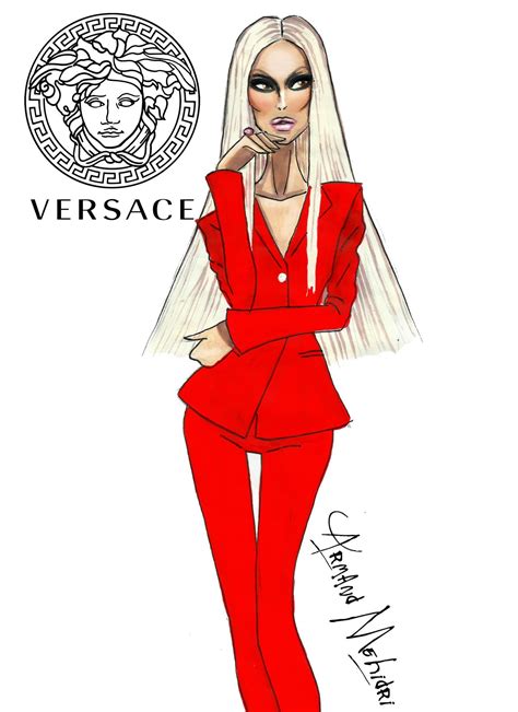 donatella versace image|Donatella Versace design sketches.